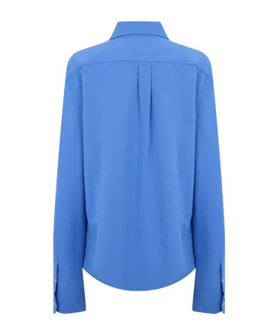 Miu Miu Piquet Shirt 42 In Blue