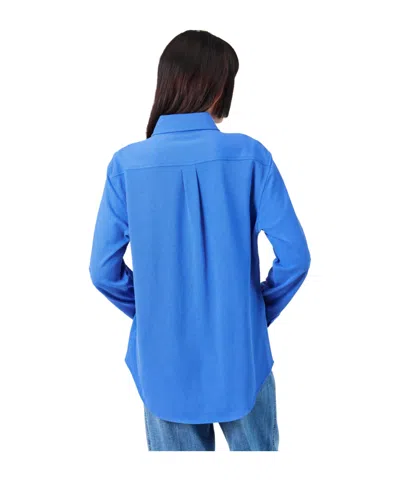 Miu Miu Piquet Shirt 42 In Blue