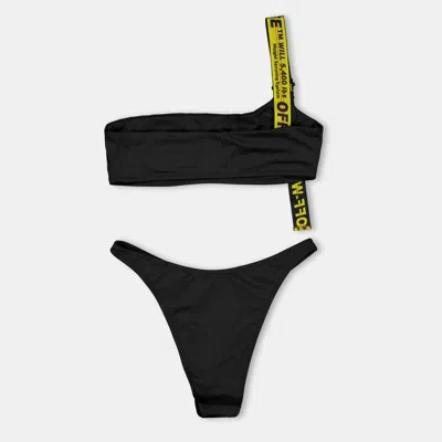 Off-white Asymmetric Bikini In Black