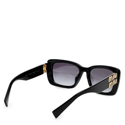 Miu Miu Rectangular Sunglasses In Black