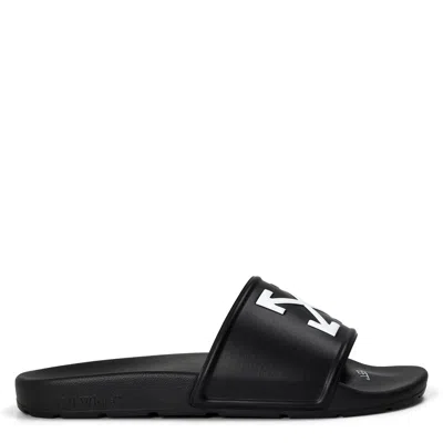 Off-white Slip-on Slippers In Black