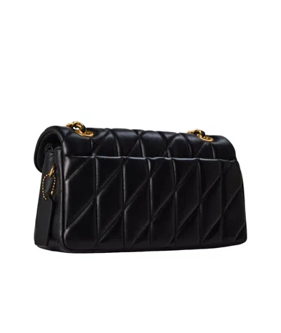 Coach Leather Shoulder Bag In Black