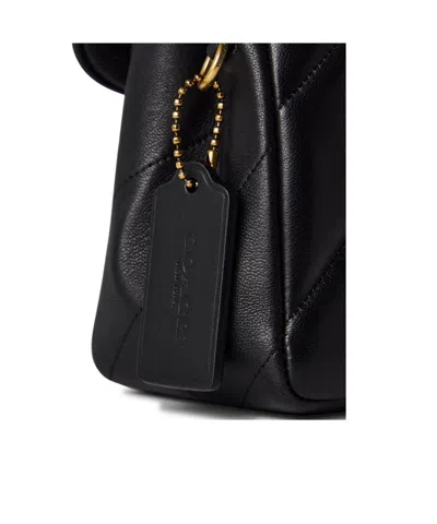 Coach Leather Shoulder Bag In Black