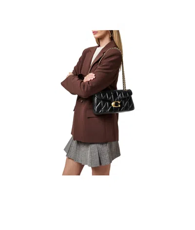 Coach Leather Shoulder Bag In Black