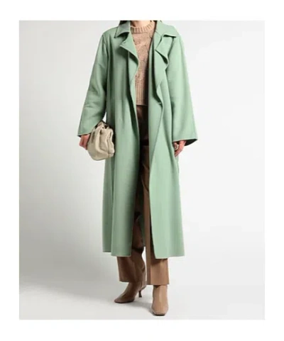 Max Mara A Belted Coat In Green