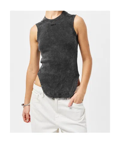 Off-white Fitted Tank Top In Black