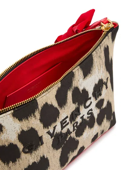 Givenchy Leopard-print Handbag In Khaki