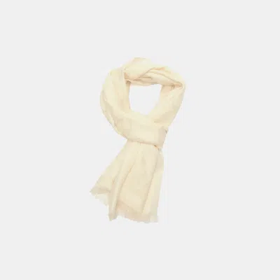 Coach Wool Silk Scarf In White