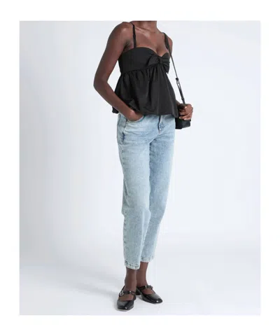 Maxco. Deep V Neck Strap In Black