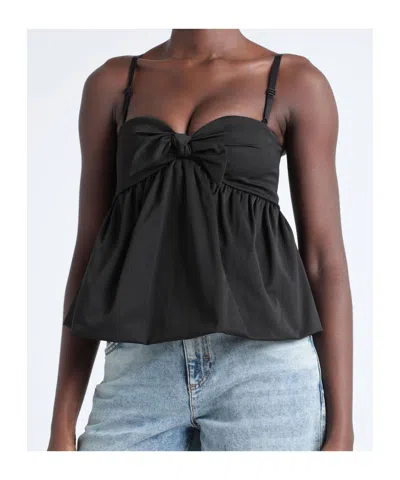 Maxco. Deep V Neck Strap In Black