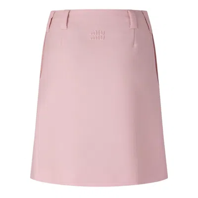 Miu Miu Solid High-waisted Wrap Mini Skirt In Multi