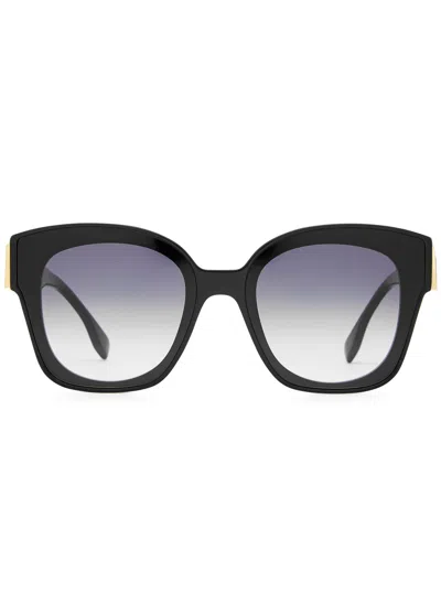 Fendi Round Square-frame Sunglasses In Black