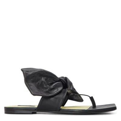 Givenchy Square-toe Flat Sandals In Black