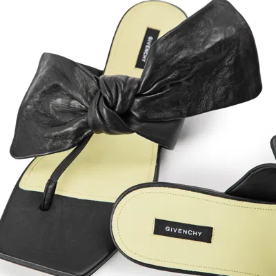 Givenchy Square-toe Flat Sandals In Black