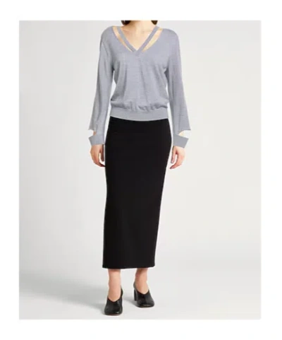Tory Burch Logo Sweater In Gray