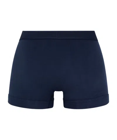 Tom Ford Logo Print Boxer In Blue
