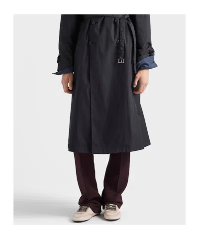 Prada Wool Pants In Burgundy