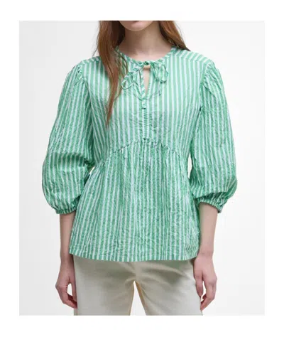Barbour Lace-up Cardigan In Multi