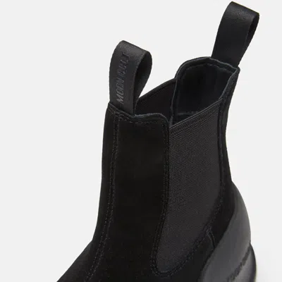 Moon Boot Luna Ankle Boots Elastic Side Panels In Black