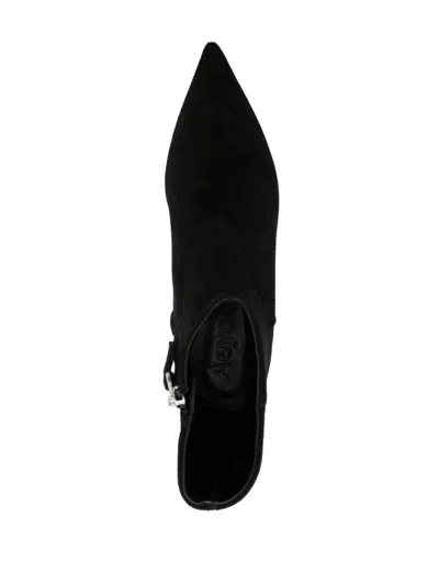 Aeyde Sofie 45mm Suede Boots In Black
