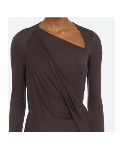 Helmut Lang Asymmetric Draped Top In Black