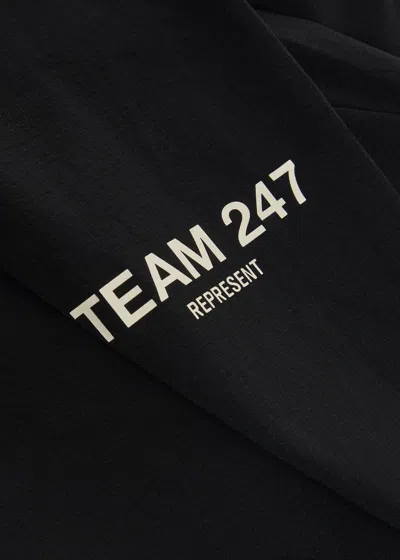 Represent Stretch-nylon Track Pants In Black
