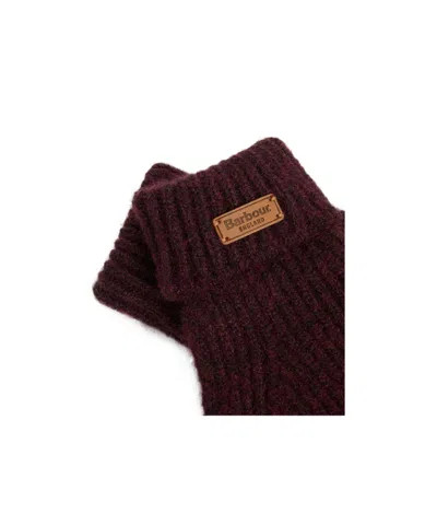 Barbour Solid Gloves In Burgundy