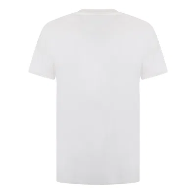 Fendi Cotton Crew Neck T-shirt With Tonal Embroidered Lettering In White