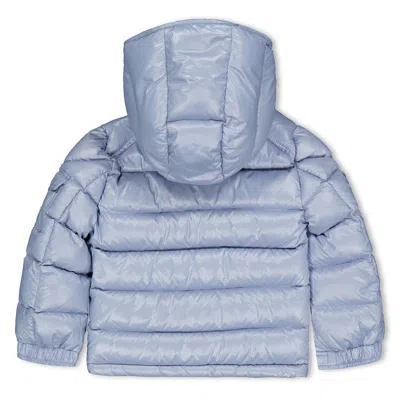 Moncler Long-sleeved Down Jacket In Blue