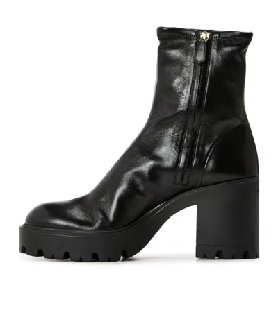 Prada Ankle Highheeled Boots In Black
