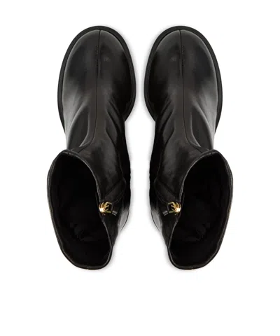 Prada Ankle Highheeled Boots In Black