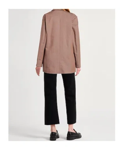 Maxco. Double-breasted Suit Jacket In Nude