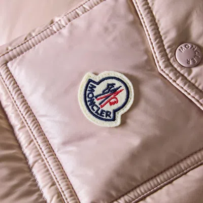 Moncler Horizontal-quilted Down Jacket In Pink