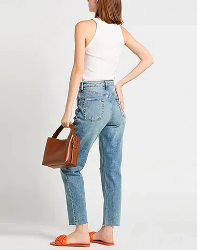 Rag & Bone Washed Denim Leggings In Blue