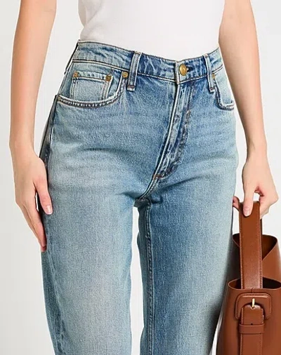 Rag & Bone Washed Denim Leggings In Blue