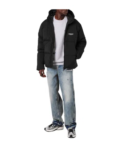 Represent Solid Color Down Jacket In Black