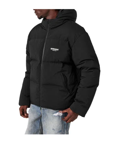 Represent Solid Color Down Jacket In Black