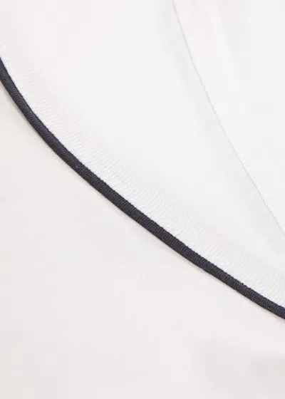 Frame The Ringer Contrast-trim Racerback Tank Top In White