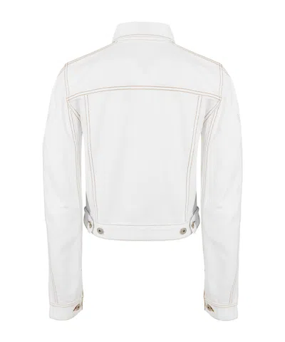 Jacquemus Long-sleeve Denim Jacket In White