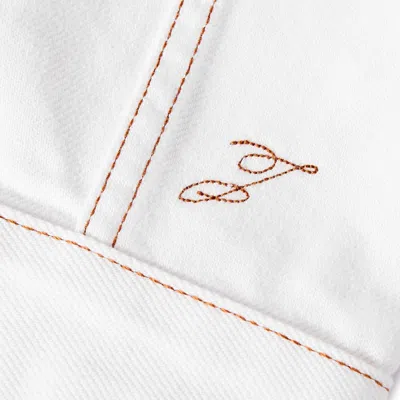 Jacquemus Long-sleeve Denim Jacket In White