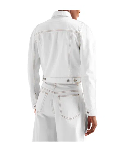 Jacquemus Long-sleeve Denim Jacket In White