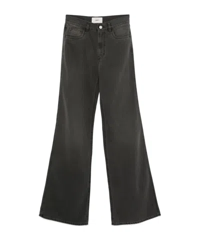 Coperni Decorative-buckle Jeans In Gray