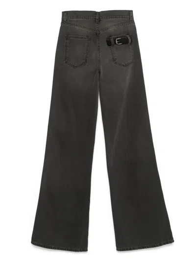 Coperni Decorative-buckle Jeans In Gray
