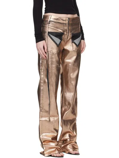 Ottolinger Metallic-panel Jeans In Neutral
