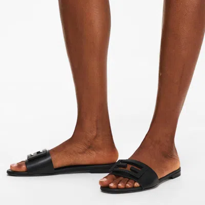 Prada Simple And Comfortable Flat Slippers In Black