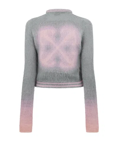 Off-white Cropped Sweater In Gray