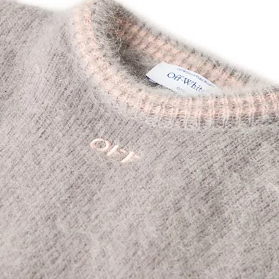 Off-white Cropped Sweater In Gray