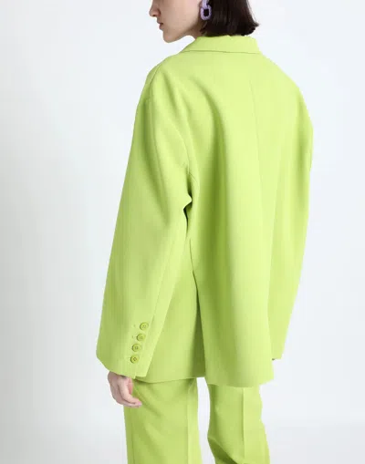 Maxco. Minimalist Double-breasted Blazer In Yellow