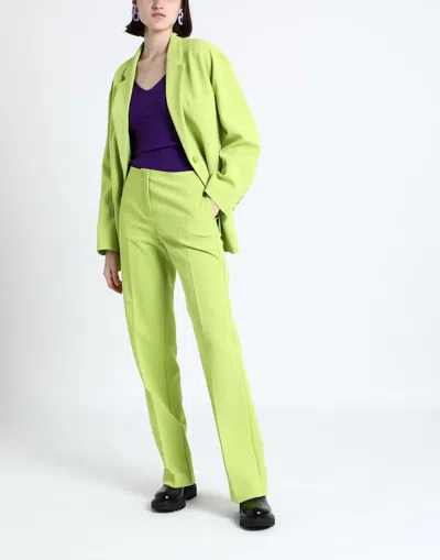 Maxco. Minimalist Double-breasted Blazer In Yellow