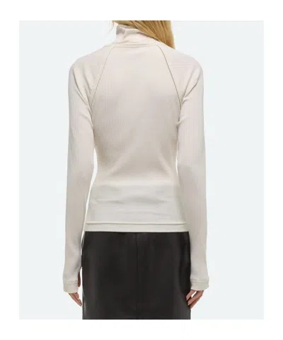 Helmut Lang Ribbed Turtleneck T-shirt In White